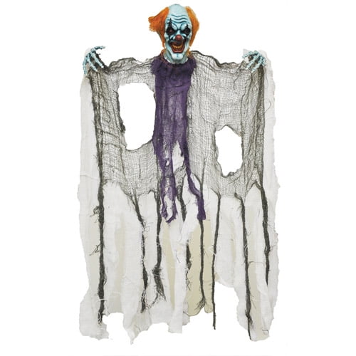 36" Hanging Devil Clown Halloween Prop