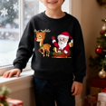 thumbnail image 4 of YunPes Merry Christmas Reindeer and Snowman Print Kids Casual Sweatshirt Crew Neck Top 18 Month Boy Sweater, 4 of 5