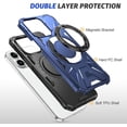 thumbnail image 5 of Rotatable Magnetic Ring Case for iPhone 14 Pro Max,Compatible with MagSafe with 360° Ring Stand Shockproof Phone Cover Case for iPhone 14 Pro Max Dark Blue, 5 of 12