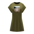 thumbnail image 1 of Vestido corto de verano para mujer, vestido de primavera para adolescentes hasta la , vestido de línea para fiesta en la calle , m M, 1 of 7