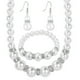 thumbnail image 1 of Plata Perla Rhinestone Set Natural Freshwater Pearl Collar Set Incluye Impresionante Collar Pulsera y Pendientes Regalo de joyería para las mujeres, 1 of 8