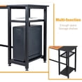 thumbnail image 6 of IVV L Shaped Computer Desk with Power Outlets and USB Charging Ports, Sturdy Corner Computer Table with Storage Shelves, Gaming Table Home Office Desk, Easy to Assemble, Brown+Black, 6 of 10