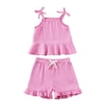 thumbnail image 5 of Summer Baby Girl Outfit Striped Tunic Sleeveless T-Shirt Top and Shorts Infant Girl Summer Clothes 2Pcs Set Girls Summer Set 0-18 Months,6-12 Months, 5 of 5