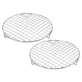 thumbnail image 1 of Uxcell 2 Pcs Round Cooking Rack with Legs, Dia 7.1 Inch 304 Stainless Steel Barbecue Grill for Cooking Baking Barbecue Air Fryer Racks, Silver, 1 of 5
