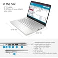 thumbnail image 4 of HP 14" HD Laptop Computer, Intel Quad-Core i5-1135G7 up to 4.2GHz (Beat i7-1065G7), 12GB RAM, 256GB PCIe SSD, Intel Iris Xe Graphic, HDMI, USB, Wi-Fi, Webcam, Silver, Windows 11 Home, 4 of 6