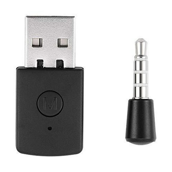 Wireless USB Adapter with Low Latency Audio for Headphones - Plug & Play Compatible with PlayStation 4/5-Black