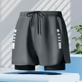 thumbnail image 4 of Mgmyaa Men's Plus Size Athletic Shorts Quick Dry Gym Workout 5 Inch 2 in 1 Running Shorts for Men, 4 of 4