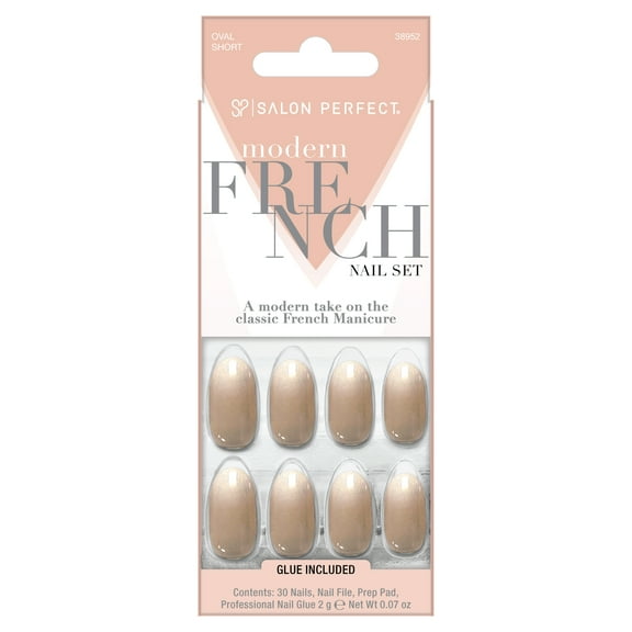 Salon Perfect Artificial Press-on Nails, 178 Modern French White Ombre