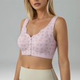 thumbnail image 5 of SAZBJOJN Bralettes for Women Soft Stretchy Daily Wear Push Up Bra Breathable Comfort Wireless Printed Bras for Women Light Support Full Coverage No Underwire Bra Size 36 Purple, 5 of 5