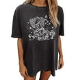 thumbnail image 1 of Blusa de manga corta de verano con estampado de sol y luna gótica vintage para mujer Fridja zx2132, 1 of 6