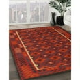 thumbnail image 3 of Ahgly Company Machine Washable Indoor Rectangle Contemporary Dark Sienna Brown Area Rugs, 8' x 10', 3 of 7