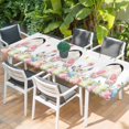 thumbnail image 2 of Easter Table Cloths for 8 Foot Rectangle Tables, Spring Rabbit Feet Eggs Botanical Blooms Flowers Patio Waterproof Elastic Fitted Tablecloths, Washable Rectangular Table Cover for Camping, 2 of 8