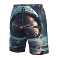 thumbnail image 4 of Balery Astronaut Helmet Reflections Traje de Baño Estilo Hawaiano para Hombre, Shorts de Secado Rápido con Bolsillos-Small, 4 of 6