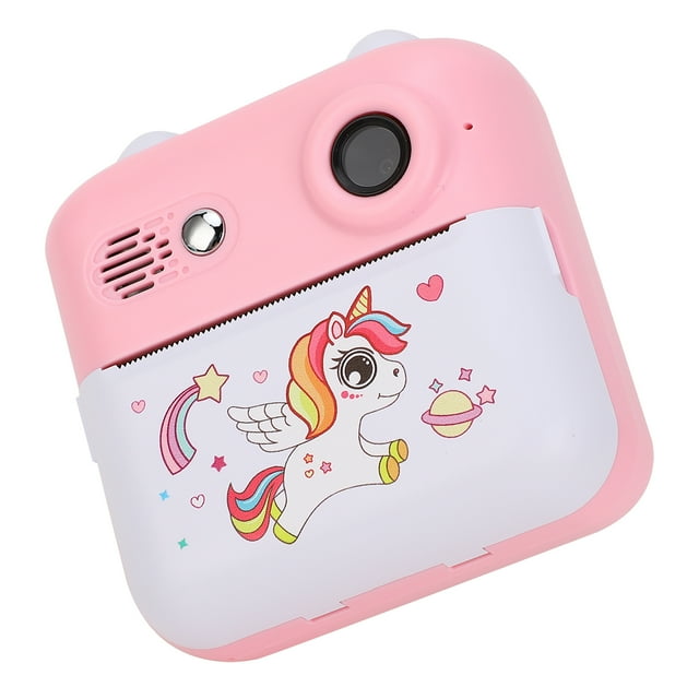 Cámara De Impresión Instantánea, Cámara Selfie Para Niños, Reproducción De Música MP3 Recargable Con 1 Rollo De Papel De Impresión Para La Vida Diaria