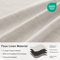 thumbnail image 4 of KoshiMe Faux Linen 100% Blackout Curtains for Living Room Bedroom,84 Inch Long Thermal Insulated Back Tab Window Curtains,Cream, 4 of 7