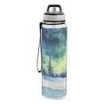 thumbnail image 2 of Sports Water Bottle 1000ML Tritan Food Grade Clear Water Bottle Fitness Outdoor Sports Bike Beautiful Forest Aurora, 2 of 7
