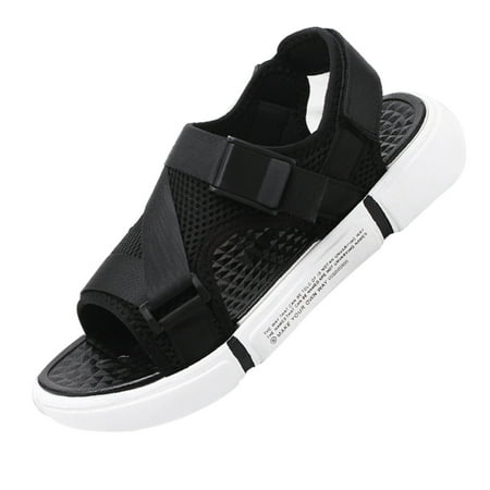 

Men Sandals Anti-slip Breathable Open Toe Casual for Summer Beach Outdoor 45 Black White 1