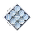 thumbnail image 3 of Cinvoph 9pcs 3.15" Christmas Ball Ornaments, Shatterproof Plastic Xmas Bulbs Decorations for Xmas Tree Winter Holiday New Year Party Supplies, Blue, 3 of 6