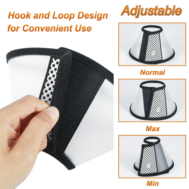 Protective Dog Cone for Small Dogs, Adjustable Recovery Pet Cone