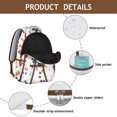 thumbnail image 4 of "Sunflower Themed Quilted Backpack - Padded Flowers Print School Backpack, Plush Floral Bookbag with Velvet Accents", 4 of 6