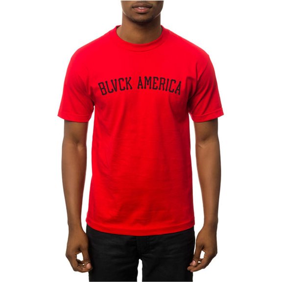 Black Scale Mens The Blvck America Graphic T-Shirt, Red, Medium