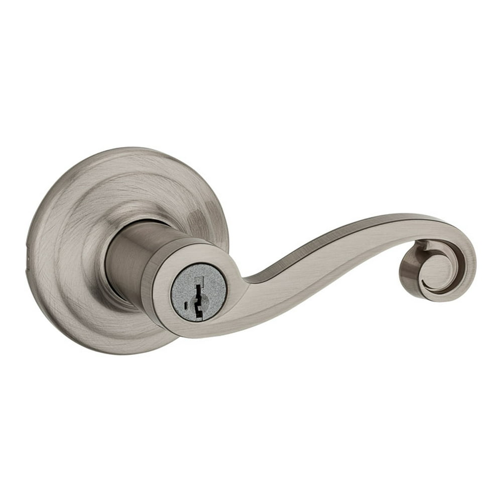 Kwikset Lido Satin Nickel Entry Lockset ANSI/BHMA Grade 2 KW1 13/4
