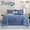 Blue, variant on 7pcs Comforter Set Full Size Orange - Bed In A Bag Set, Bedding Sets With Box Stitches All Season Quilted Comforter
