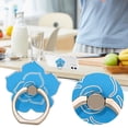 thumbnail image 2 of Universal Metal Finger Ring Phone Grip with 360- Rotation and Floral Design Kickstand Holder for Smartphones, 2 of 7