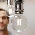thumbnail image 4 of Feit White Filament G25 E26 (Medium) Filament LED Bulb Daylight 40 Watt Equivalence 3 pk, 4 of 8