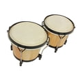 thumbnail image 1 of Bongo Drums Wooden Percussion Instrument Drum Set Including 5.5 Inch & 6 Inch Drums Natural Finish Children Toy with Tuning Wrench, 1 of 6