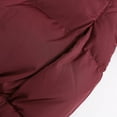 thumbnail image 5 of Jinhomg Cropped Puffer Coat for Women Casual Solid Double Closure Down Jacket Lightweight Comfy Long Sleeve Fall Winter Outwear 2025 Saving Wine M, 5 of 6