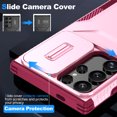 thumbnail image 4 of for Samsung Galaxy S25 Edge Rugged Case, Heavy Duty Hard PC Protective Shockproof Cover with Lens Sliding Camera Cover Drop Resistant Protective Phone Case for Samsung Galaxy S25 Edge, Pink, 4 of 7