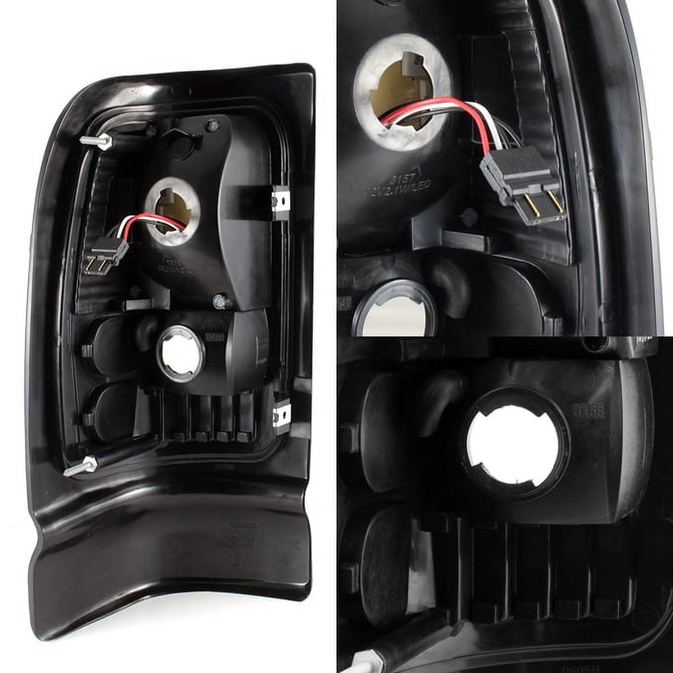 AKKON - For 1994-2001 Dodge Ram 1500 2500 3500 Black LED Tube Tail Lights Lamps (Driver + Passenger) Pair