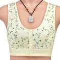 thumbnail image 2 of AMERTEER Wome No Steel Ring Front Button Vest Style Floral Print Bra, 2 of 4