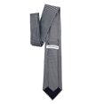 thumbnail image 4 of Jacob Alexander Men's Woven Dotted Motif Grid Pattern Regular Neck Tie - Black Silver, 4 of 7
