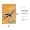 thumbnail image 2 of Boeing Super 727 Jet Airplane - United Airlines - Vintage Airline Travel Poster by C. Bail c.1969 - 8 x 12 inch Vintage Wood Art Sign, 2 of 4