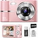 thumbnail image 1 of Cámara Digital, Camaras Fotografíacas, Digital Camara Vintage HD 1080P 50MP, Cámara de Video con Tarjeta 64GB, Enfoque Automático con Zoom 16X, 2.5'' Mini Camara para Niños y Niñas Plateado,Rosa, 1 of 15