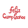 thumbnail image 1 of Kit de globos metálicos con letras cursivas Feliz Cumpleaños color Rojo, 1 of 5