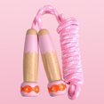 thumbnail image 2 of Ergonomic Design Tangle-Free Colorful Children Skipping Pope Wooden Handle Adjustable Length Jump Rope Sports Goods, 2 of 7