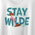 thumbnail image 3 of Zootopia 2 - Nick The Fox Stay Wilde  - Youth Girl Short Sleeve Boxy Tee, 3 of 5