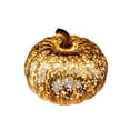 thumbnail image 2 of Halloween Decorations, Halloween Pumpkin Lights, Indoor Halloween Decorations, Halloween Table Decorations, Orange Speckled Mercury Glass Pumpkin Figurine with Warm Glowing Hue,, 2 of 6
