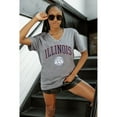 thumbnail image 7 of Women's Gameday Couture Gray Illinois Fighting Illini Iconic Edge Rhinestone V-Neck T-Shirt, 7 of 7