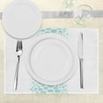 thumbnail image 3 of Ambesonne Under the Sea Place Mats Set of 4, Circle Bubbles, Standard Size, Sky Blue and White, 3 of 6