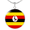 Luxury Necklace (Gold), variant on Uganda Flag Circle Pendant Necklace Stainless Steel 24 Inch Chain Silver Tone or Gold Tone