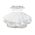 thumbnail image 7 of Yvsxxv White Tiered Ruffle Short Skirt, Elastic Waist Sweet Summer Skirt, 23.62-29.53inch Waist, 7 of 7