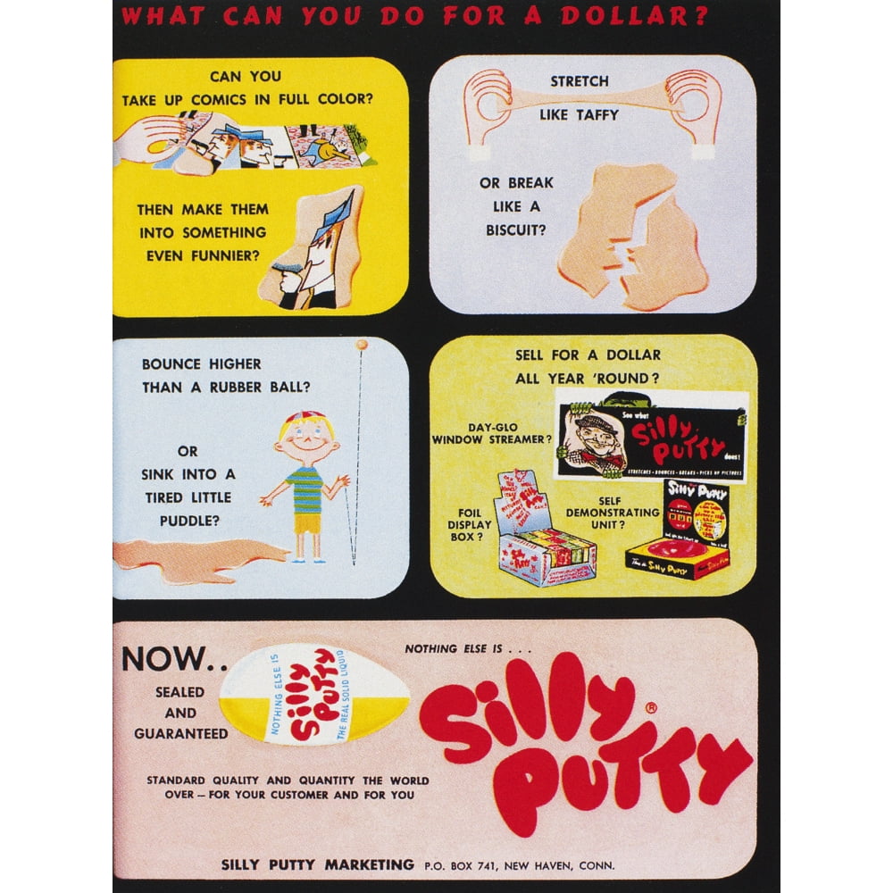 Silly Putty Ad, 1958. /Namerican Advertisement For Silly Putty, 1958