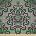 thumbnail image 2 of Ambesonne Traditional Fabric by the Yard Upholstery, Damask Black Motifs, 10 Yards, Mauve Charcoal Grey, 2 of 5