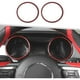 thumbnail image 1 of wonima02 Fit for Ford Mustang 2015-2018, 2PCS Dashboard Cover Instrument Panel Trim Ring (Red Carbon Fiber), 1 of 1