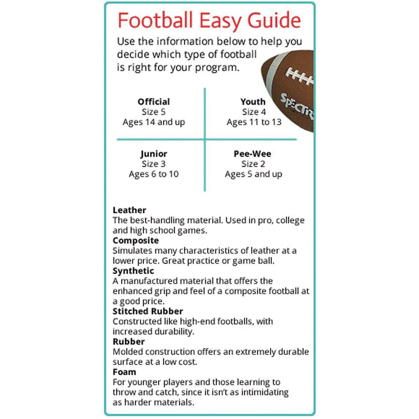 Spectrum™ Lite-80™ Intermediate Rubber Football (Set of 6)