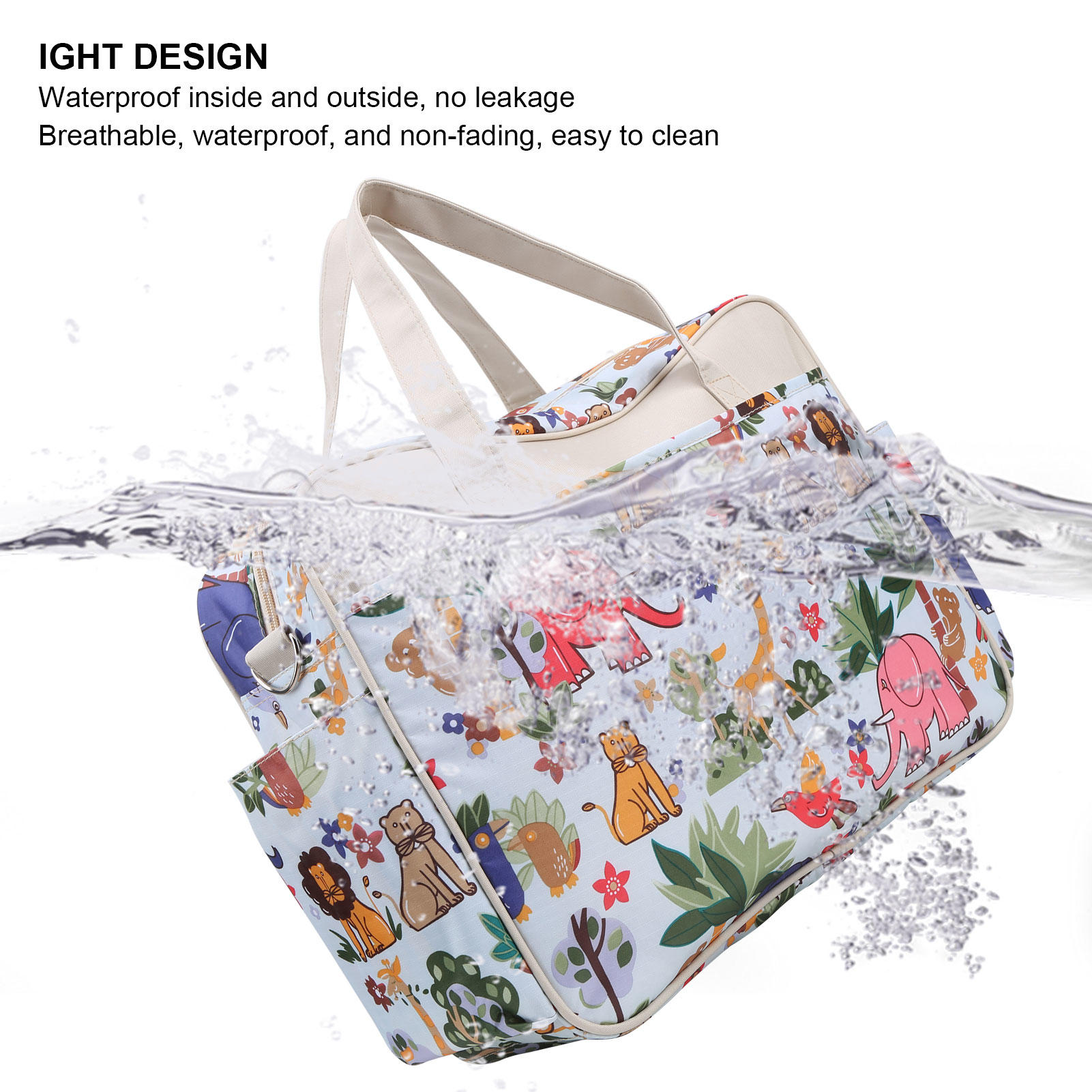 LAZIOEGR Mummy Messenger Bag for Parents (Ages 18-45) - Lightweight Waterproof Polyester Diaper Bag